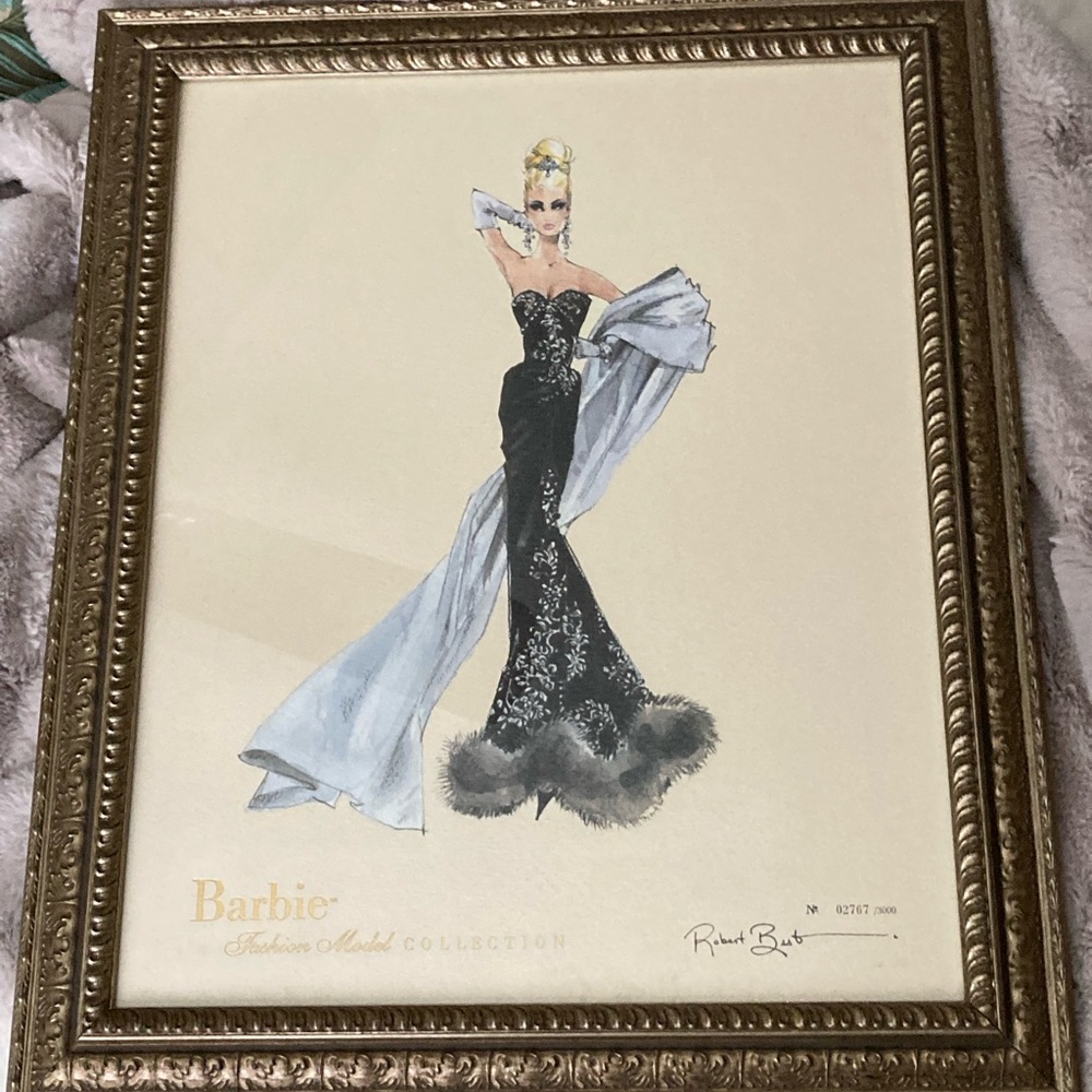 Barbie Fashion Model Collection Robert Best print art framed No 2767